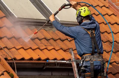 Démoussage et hydrofuge de toiture à Escou